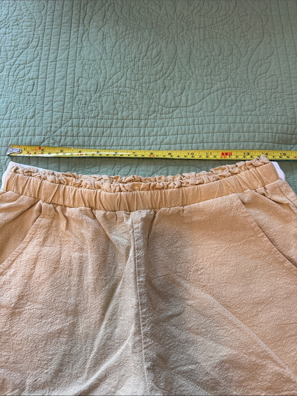 Set of Linen-Blend Shorts in White and Mustard - Picture 8 of 8